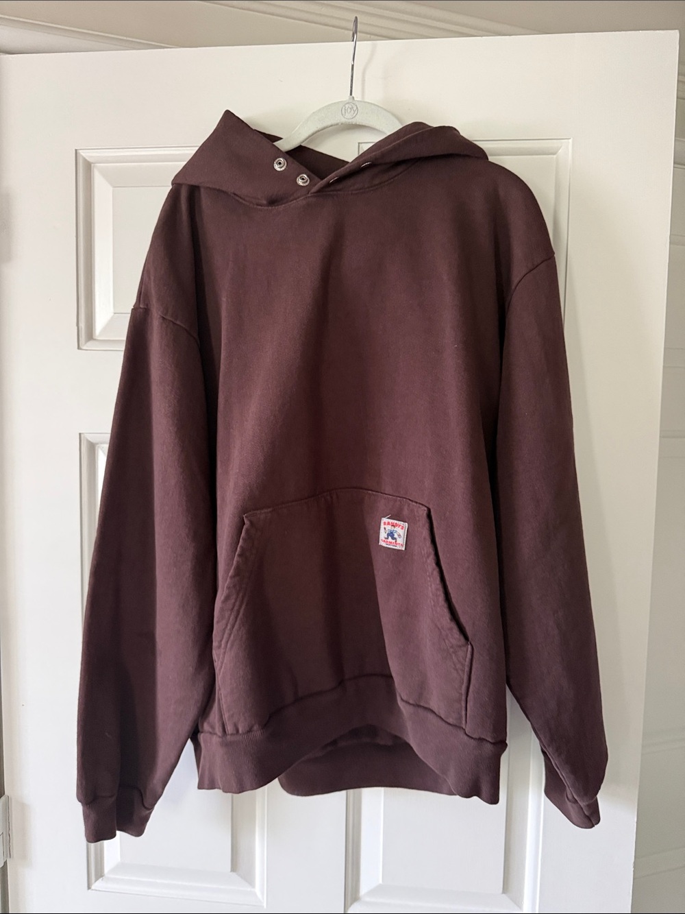 Men's Crewneck Hooded Sweatshirt in Deep Brown